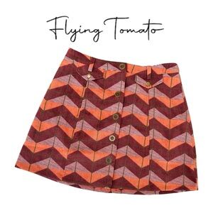 Flying Tomato VINTAGE 90’s Chevron‎ Mini Skirt - Size L